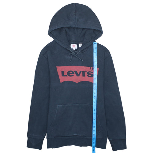 Levi's Men's Blue Pullover Hoodie S Graphic Logo Fleece Sweatshirt
