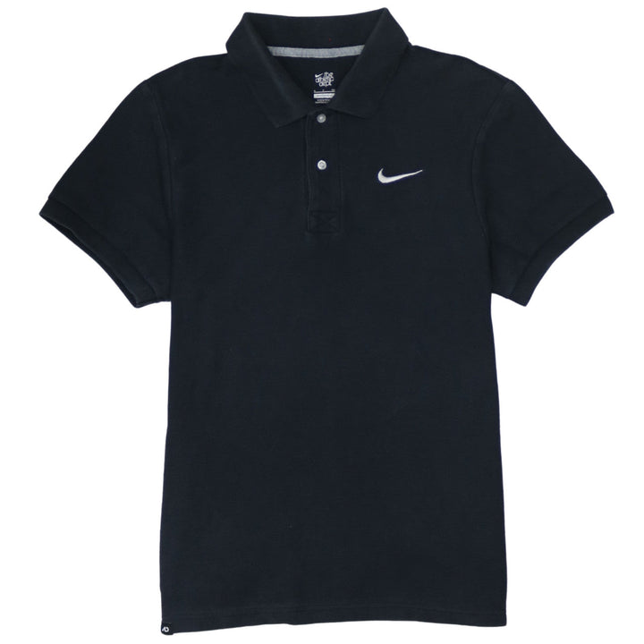 Nike Men's Black Cotton Athletic Polo Shirt Size S