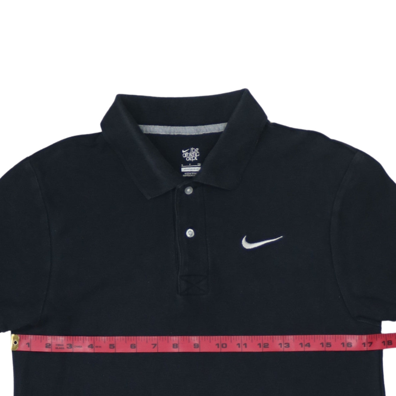 Nike Men's Black Cotton Athletic Polo Shirt Size S