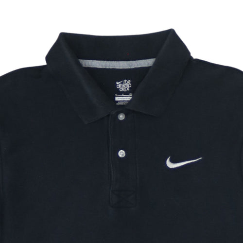 Nike Men's Black Cotton Athletic Polo Shirt Size S