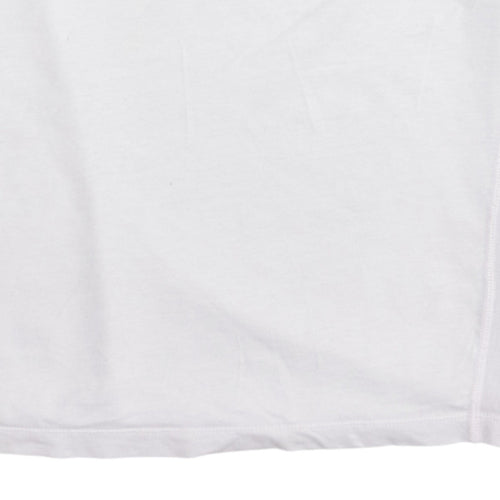 Champion Men's White Medium Embroidered Logo Cotton T-Shirt
