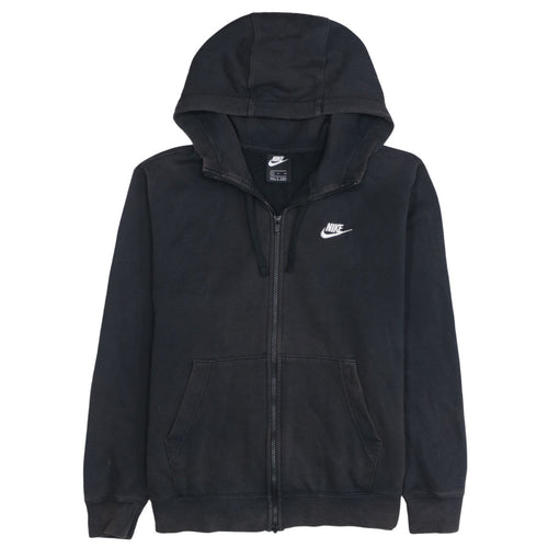 Nike Men's Black Full Zip Hoodie Size S Regular Fit Fleece Sweatshirt