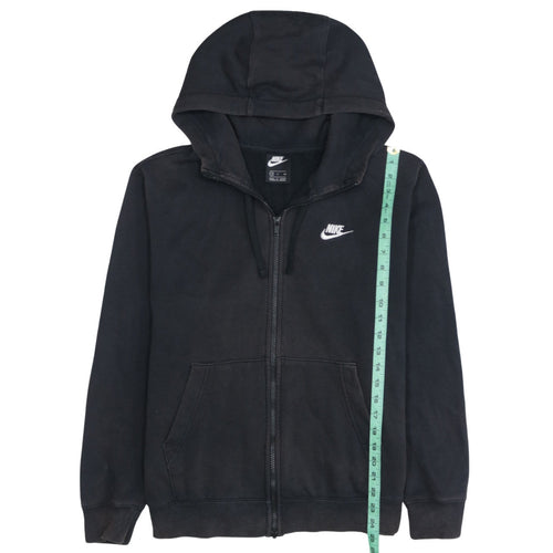 Nike Men's Black Full Zip Hoodie Size S Regular Fit Fleece Sweatshirt
