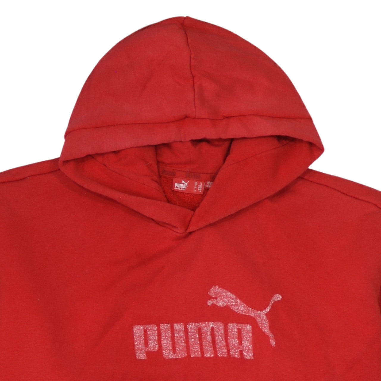 Puma Men's Red XL Pullover Hoodie with Logo Graphic