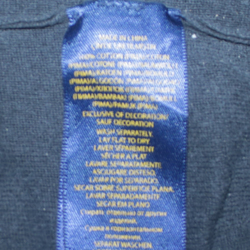 Ralph Lauren Men's Blue V-Neck Pima Cotton Pullover Jumper Size L