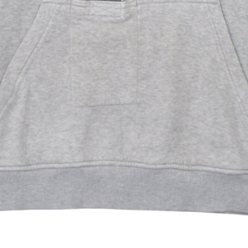 adidas Mens Grey Hoodie Medium Pullover Fleece Logo Sweatshirt