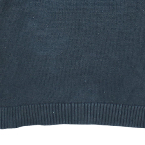Tommy Jeans Men's Black Cotton Regular Fit Crew Neck Jumper M
