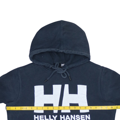 Helly Hansen Men's Blue Pullover Hoodie Small Logo Outdoor Sweatshirt