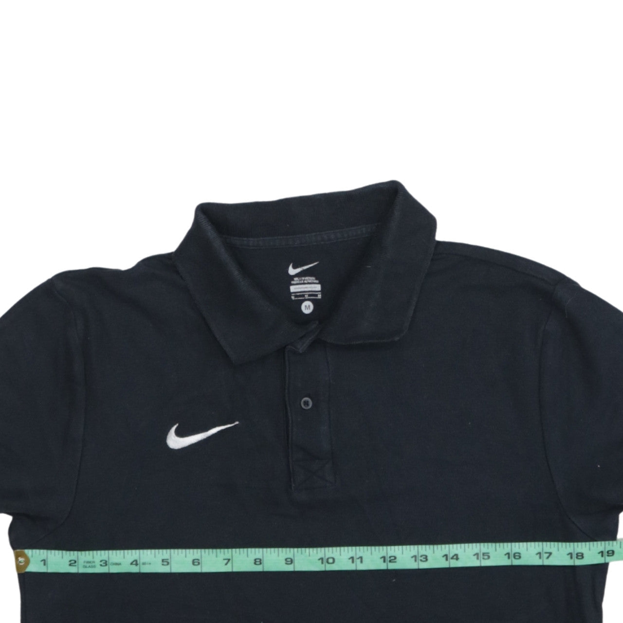 Nike Men's Black Cotton Polo Shirt M Short Sleeve Sports Top