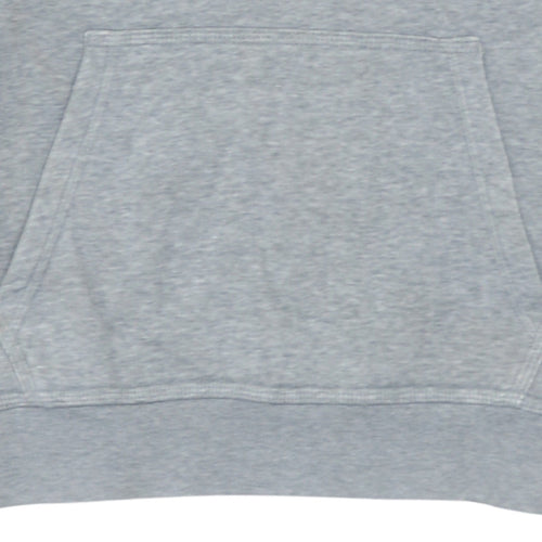 Nike Men's Grey Pullover Hoodie Small Logo Graphic Sweatshirt