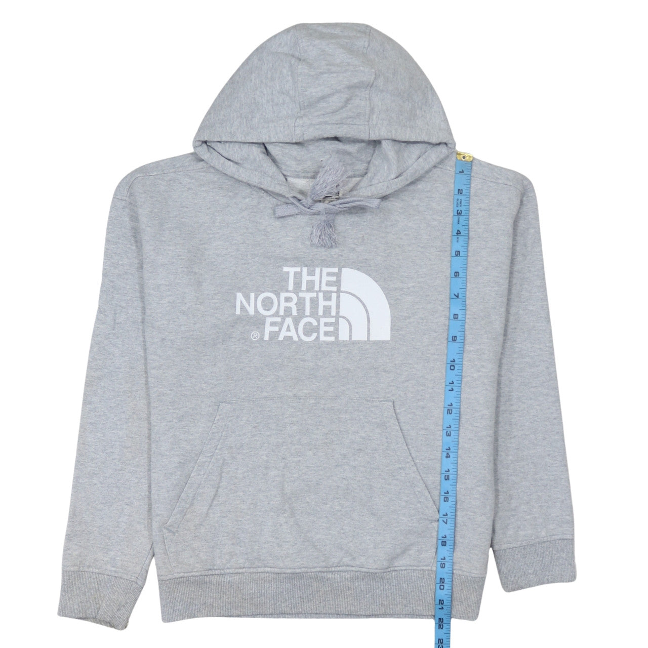 The North Face Womens Grey Pullover Hoodie Size M Cotton Blend