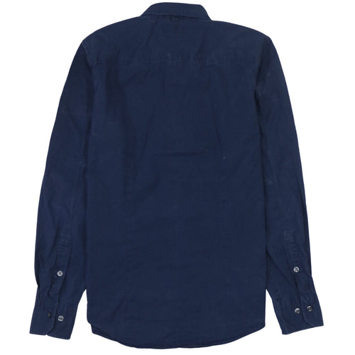 Tommy Hilfiger Denim Men's Blue Slim Fit Cotton Long Sleeve Shirt S
