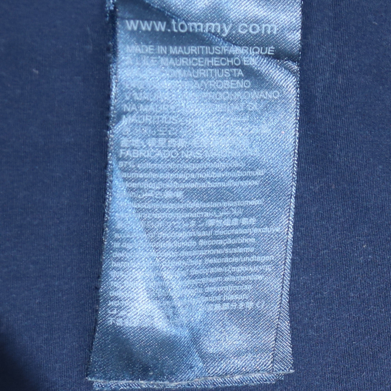 Tommy Hilfiger Denim Men's Blue Slim Fit Cotton Long Sleeve Shirt S