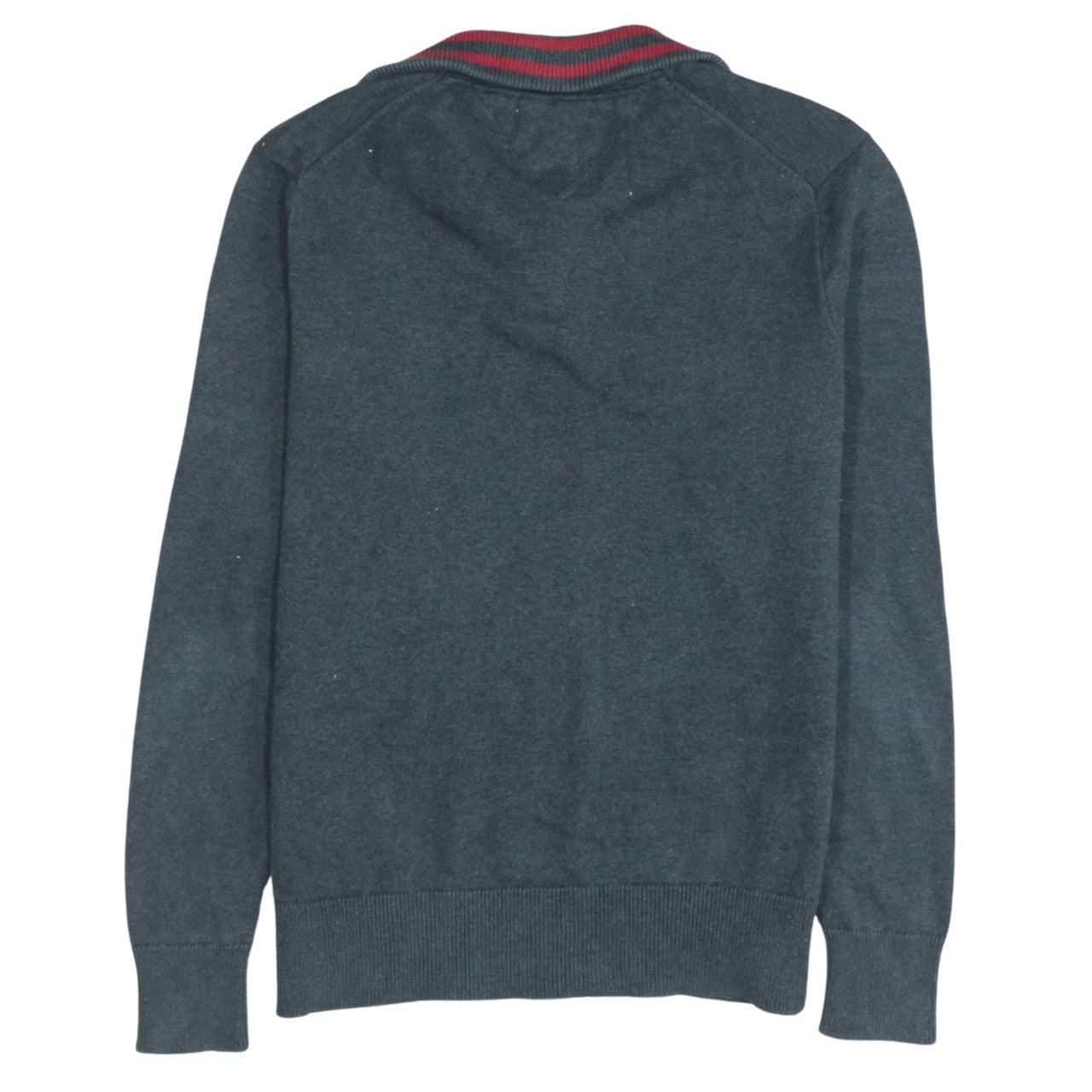 Tommy Hilfiger Men's Grey Cotton Half Zip Jumper Size S