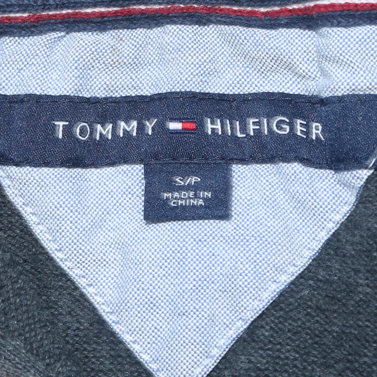 Tommy Hilfiger Men's Grey Cotton Half Zip Jumper Size S