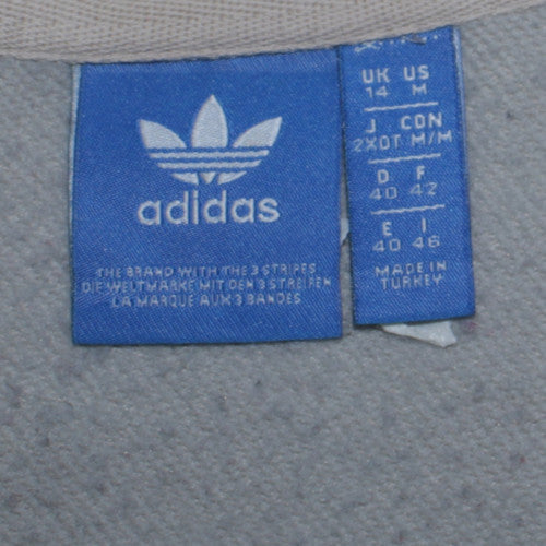 Adidas Womens Grey Crew Neck Sweatshirt Size 14 Cotton Blend