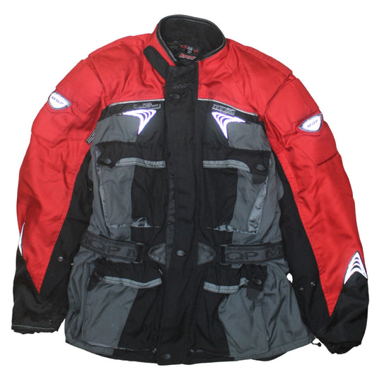 MQP Men's Red Black Motorcycle Waterproof Jacket Size 46 Nylon