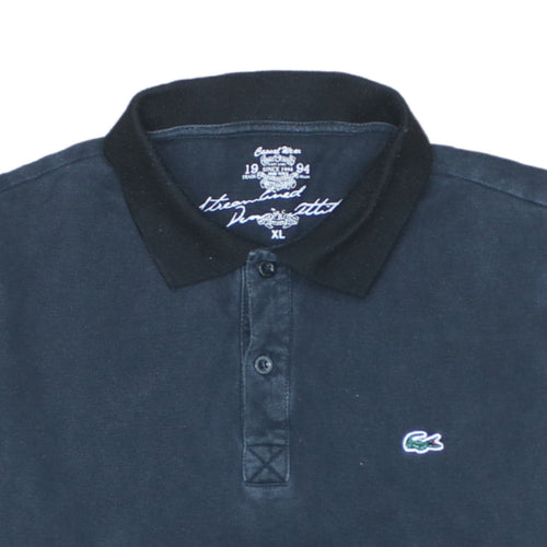 Lacoste Men's Black Cotton Polo Shirt XL Short Sleeve Casual