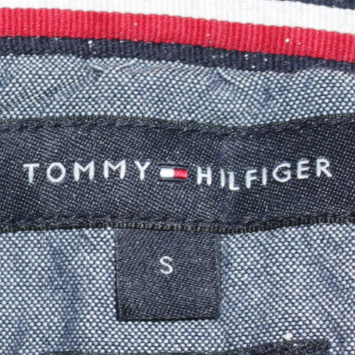 Tommy Hilfiger Men's Green Pullover Hoodie Small Logo Fleece