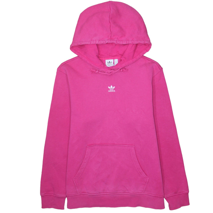 Adidas Womens Pink Pullover Hoodie Size M Casual Cotton Blend