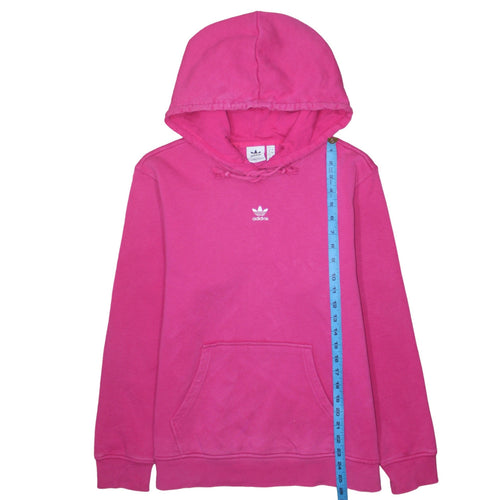 Adidas Womens Pink Pullover Hoodie Size M Casual Cotton Blend