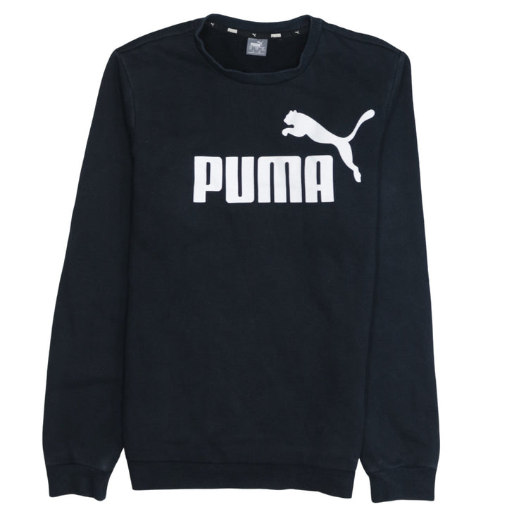 Puma Boys Black Crew Neck Long Sleeve Pullover Sweatshirt 15-16 Years