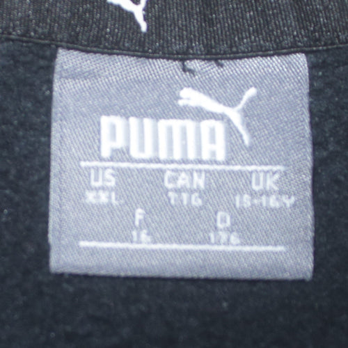 Puma Boys Black Crew Neck Long Sleeve Pullover Sweatshirt 15-16 Years