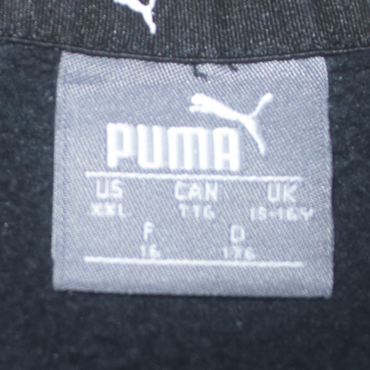 Puma Boys Black Crew Neck Long Sleeve Pullover Sweatshirt 15-16 Years