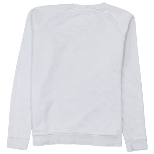 Levi's Women's White Small Crew Neck Logo Sweatshirt Cotton