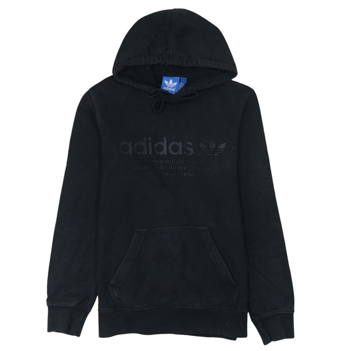 Adidas Womens Black XS Pullover Hoodie Sweatshirt Hooded Logo Cotton