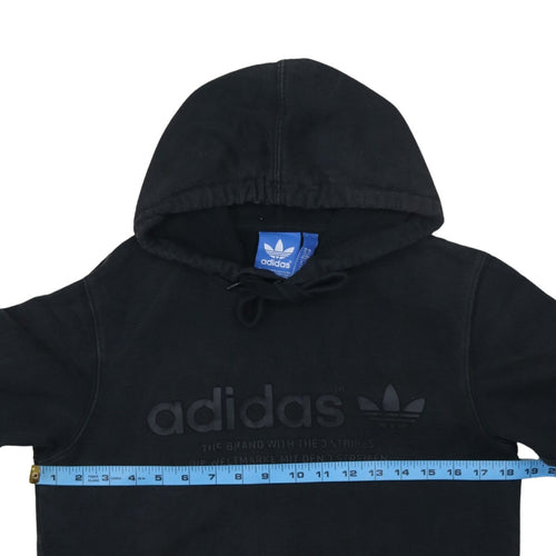 Adidas Womens Black XS Pullover Hoodie Sweatshirt Hooded Logo Cotton