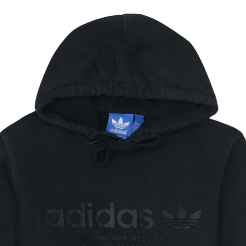 Adidas Womens Black XS Pullover Hoodie Sweatshirt Hooded Logo Cotton