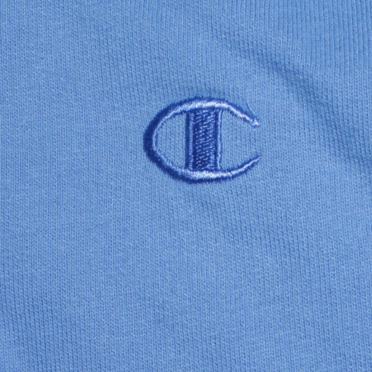 Champion Mens Blue 1/4 Zip Organic Cotton Sweatshirt Large