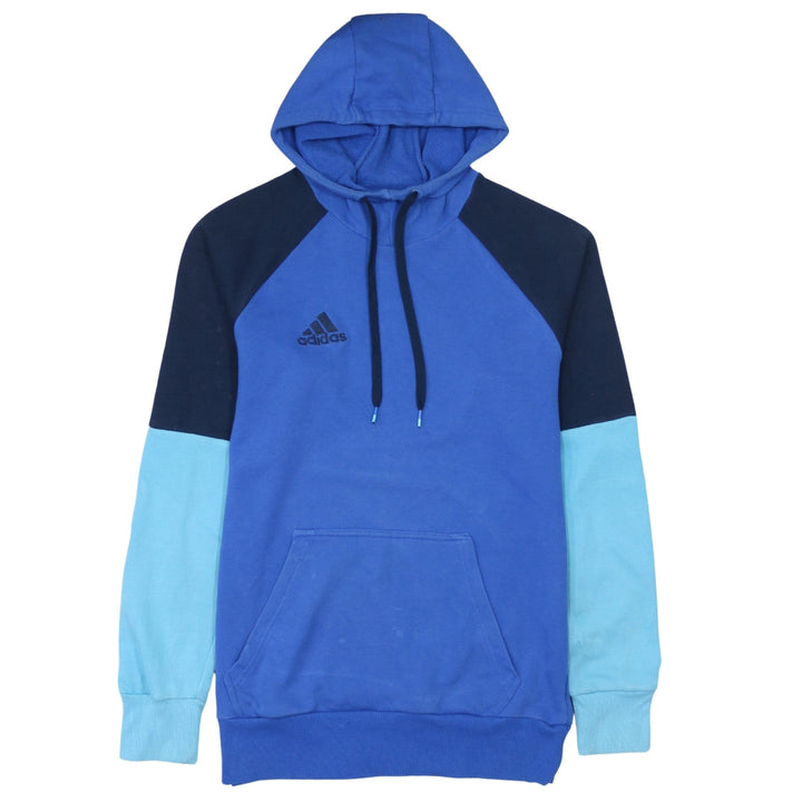 Adidas Men's Blue Pullover Hoodie Medium Hooded Logo Sweatshirt