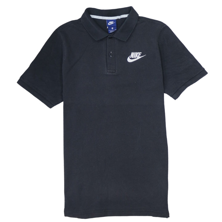 Nike Men's Black Cotton Collared Polo T-Shirt Size S Regular Fit