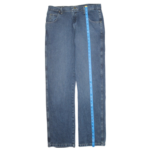 Wrangler Men's Blue 34x34 Straight Fit Denim Jeans