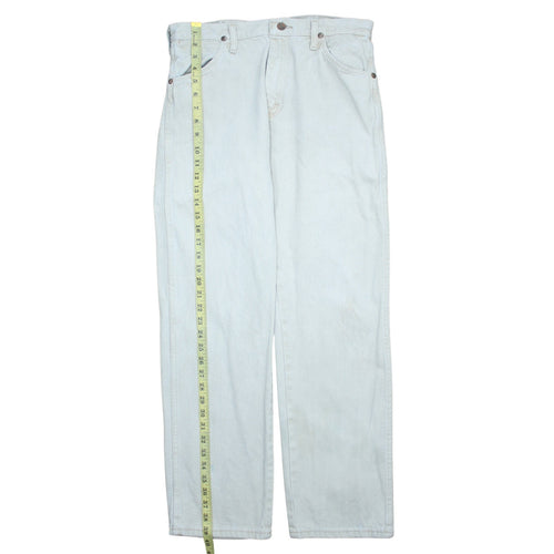 Wrangler Men Light Blue Straight Denim Jeans 32x30 Regular Fit
