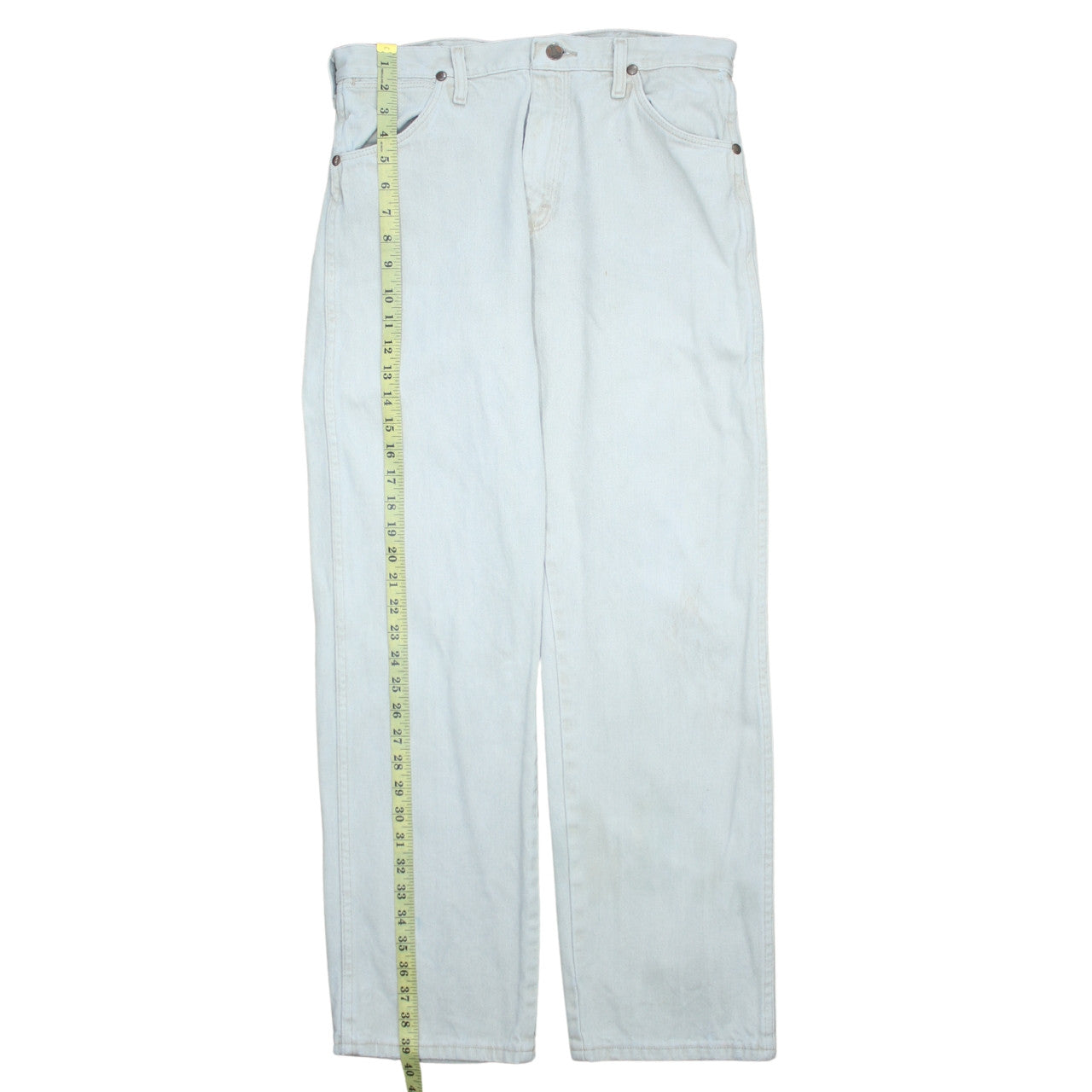 Wrangler Men Light Blue Straight Denim Jeans 32x30 Regular Fit