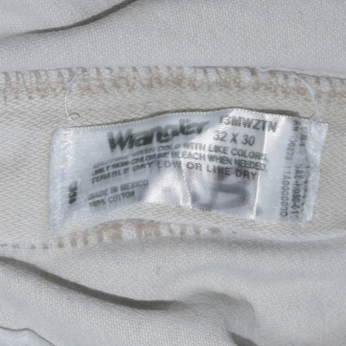 Wrangler Men Light Blue Straight Denim Jeans 32x30 Regular Fit