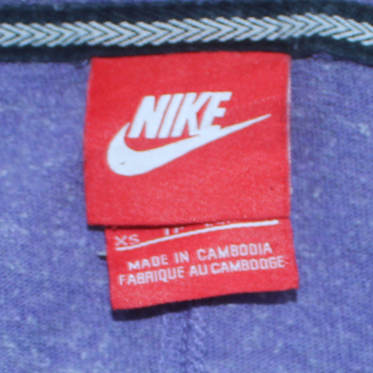 Nike Unisex Purple Full Zip Hoodie XS Lightweight Sportswear