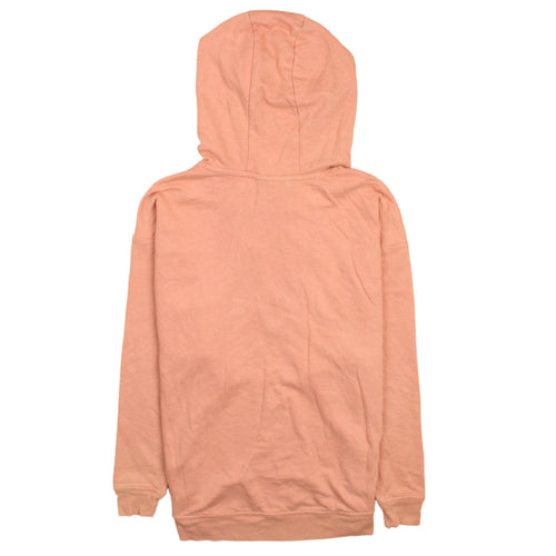 Nike Womens Pink Lace Up Pullover Hoodie XS Cotton Blend
