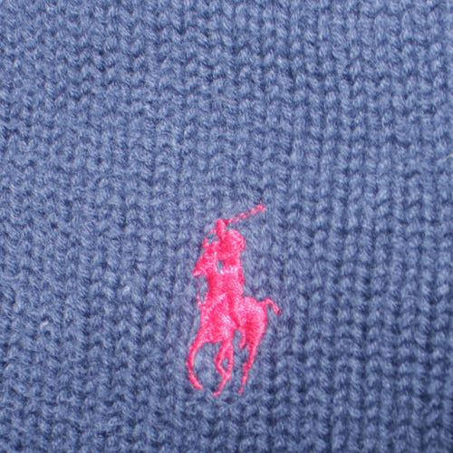 Ralph Lauren Men's Blue Cotton Crew Neck Jumper Size L