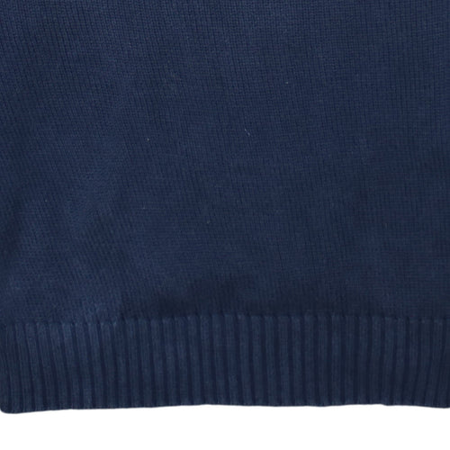 Ralph Lauren Men's Blue Cotton Crew Neck Jumper Size L
