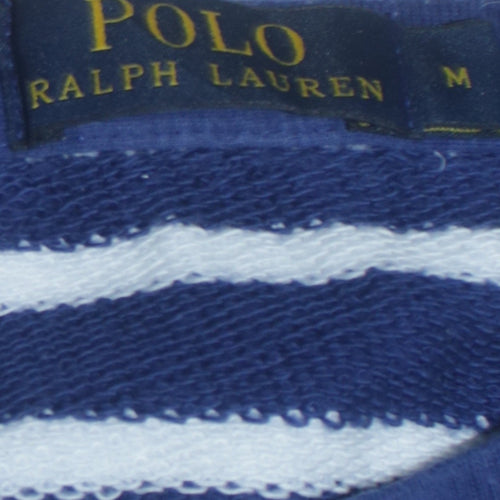Polo Ralph Lauren Men's Blue Striped Cotton Crew Neck Sweatshirt M