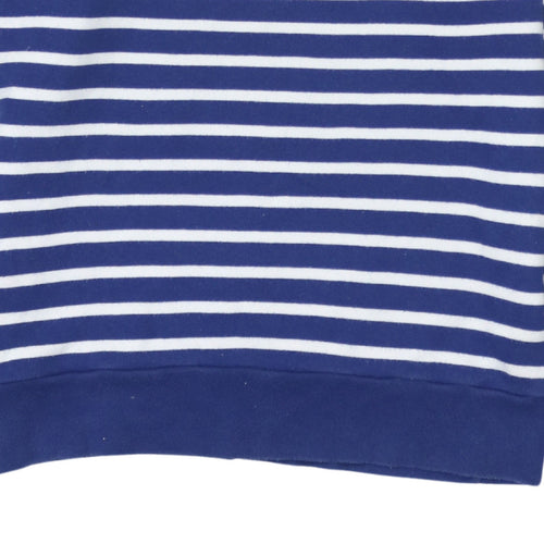 Polo Ralph Lauren Men's Blue Striped Cotton Crew Neck Sweatshirt M