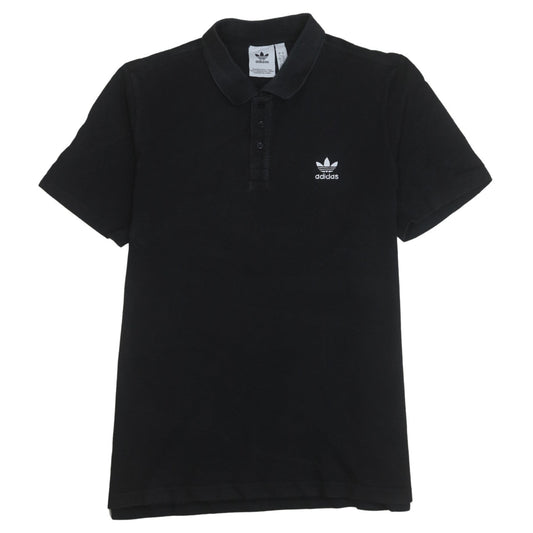 Adidas Men's Black Polo Shirt L Classic Fit Short Sleeve Cotton