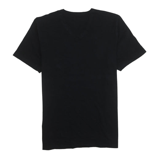 Hugo Boss Men's Black V-Neck Cotton T-Shirt Size L