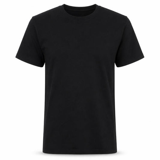 Front view of Hugo Boss Men's Black V-Neck Cotton T-Shirt, size L