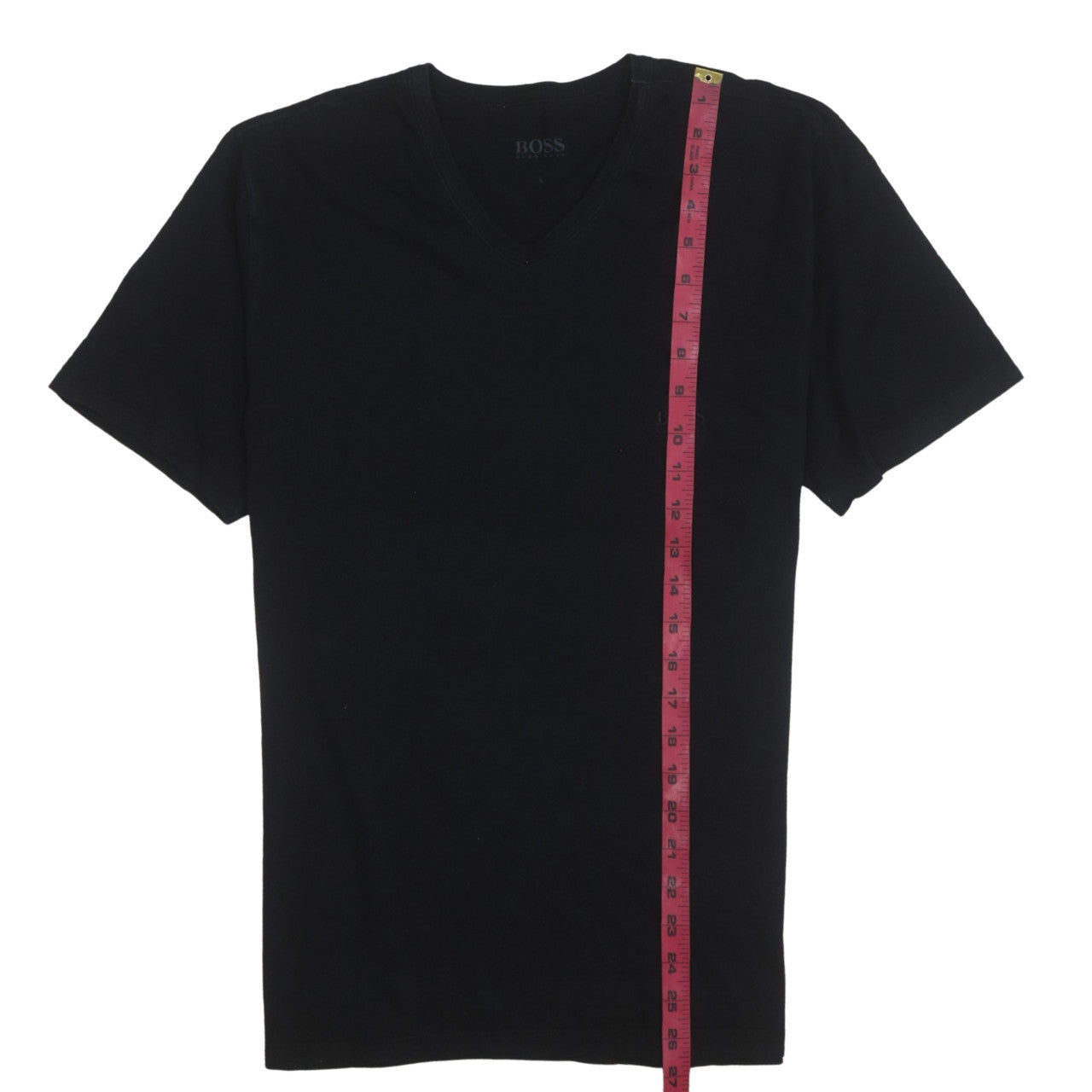Hugo Boss Men's Black V-Neck Cotton T-Shirt Size L