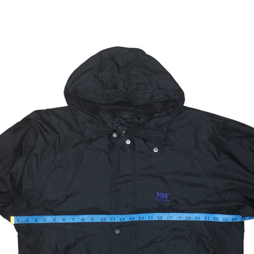 Helly Hansen Men's Black L Waterproof Hooded Rain Jacket